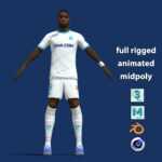 T-Pose body + face rigged Kondogbia Marseille 23-24