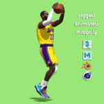 3D Rigged Lebron James shooting NBA
