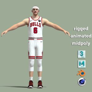 T-Pose rigged Alex Caruso Chicago Bulls