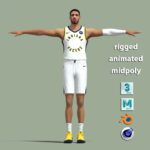 T-Pose rigged Tyrese Haliburton Indiana Pacers