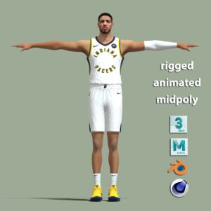 T-Pose rigged Tyrese Haliburton Indiana Pacers