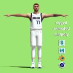 T-Pose rigged Luka Doncic Dallas Mavericks NBA