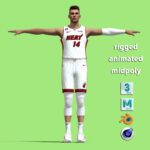 T-Pose rigged Tyler Herro Miami Heat NBA