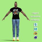 A-Pose rigged Dwight Howard casual