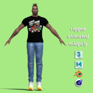 A-Pose rigged Dwight Howard casual