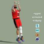 3D Rigged Lebron James custom shooting
