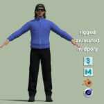 A-Pose Rigged Casual Man