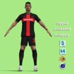 T-Pose Rigged Granit Xhaka Leverkusen
