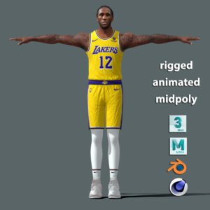 T-Pose rigged Taurean Prince Los Angeles Lakers