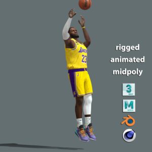 3D Rigged Lebron James NBA shooting