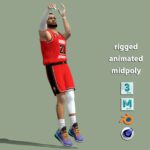 3D Rigged Lebron James custom shooting