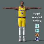 T-Pose rigged Taurean Prince Los Angeles Lakers