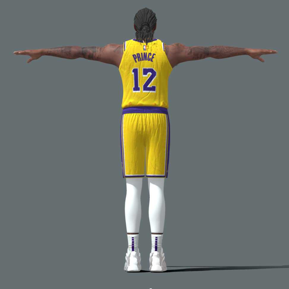 a2 T-Pose rigged Taurean Prince Los Angeles Lakers