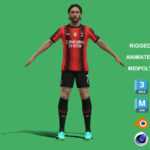 3D Rigged Yacine Adli AC Milan 2024