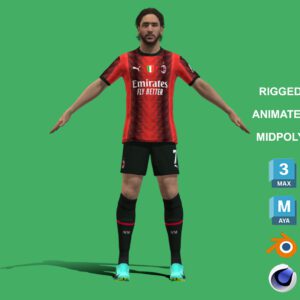 3D Rigged Yacine Adli AC Milan 2024