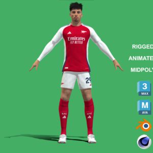 3D Rigged Kai Havertz Arsenal 2025