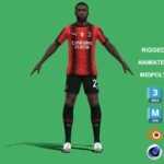 3D Rigged Fikayo Tomori AC Milan 2024