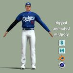 T-Pose Rigged Shohei Ohtani Los Angeles Dodgers
