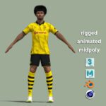 T-Pose Rigged Karim Adeyemi Borussia Dortmund