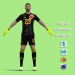 T-Pose Rigged Unai Simón Spain Euro 2024