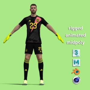 T-Pose Rigged Unai Simón Spain Euro 2024