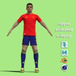 T-Pose Rigged Gerard Moreno Spain Euro 2024