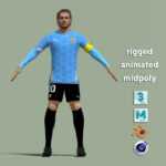 T-Pose Rigged Diego Forlán World Cup 2010