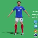 3D Rigged Adrien Rabiot France Euro 2024