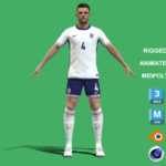 3D Rigged Declan Rice England Euro 2024
