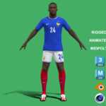 3D Rigged Ibrahima Konate France Euro 2024 3D Rigged Ibrahima Konate France Euro 2024