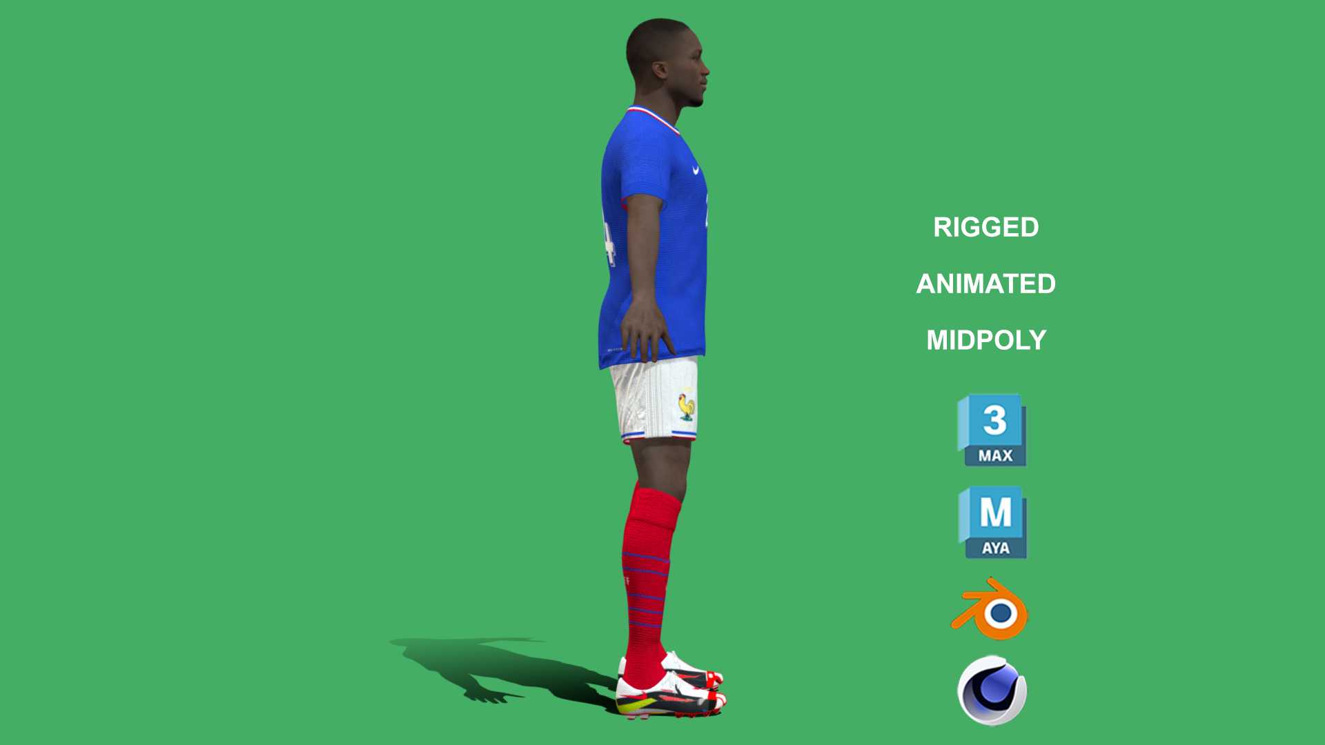 Konate_Euro_3 3D Rigged Ibrahima Konate France Euro 2024