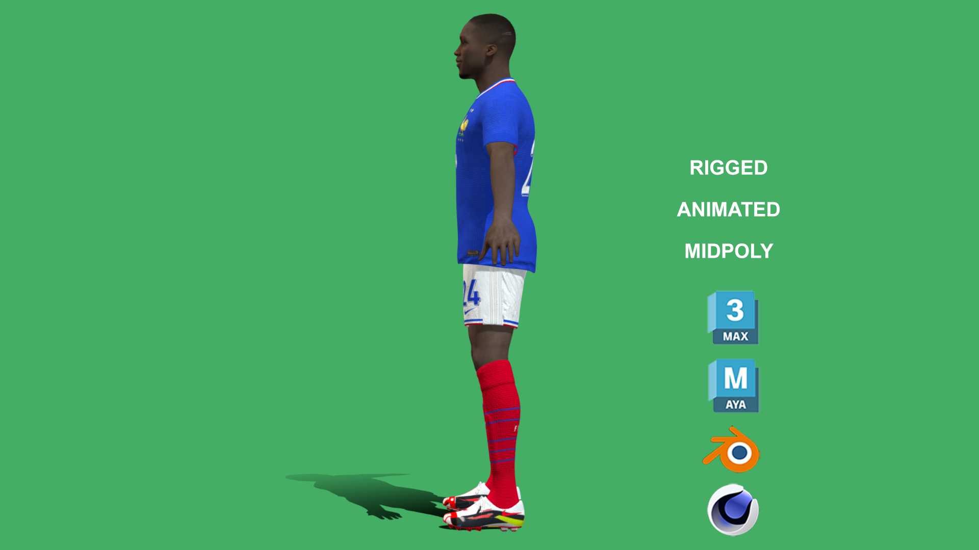 Konate_Euro_7 3D Rigged Ibrahima Konate France Euro 2024