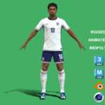 3D Rigged Jude Bellingham England Euro 2024