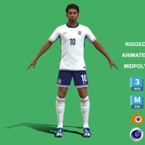 3D Rigged Jude Bellingham England Euro 2024