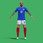 3D Rigged Theo Hernandez France Euro 2024