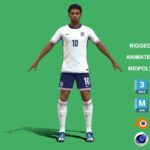 3D Rigged Jude Bellingham England Euro 2024
