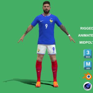 3D Rigged Olivier Giroud France Euro 2024