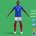 3D Rigged Jules Kounde France Euro 2024