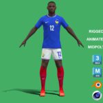 3D Rigged Randal Kolo Muani France Euro 2024