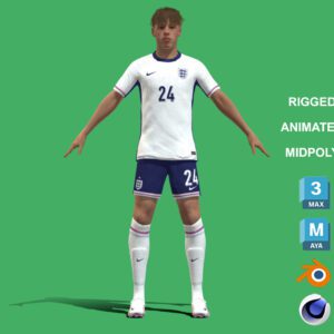 3D Rigged Cole Palmer England Euro 2024