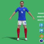 3D Rigged Adrien Rabiot France Euro 2024