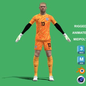 3D Rigged Aaron Ramsdale England Euro 2024
