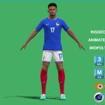 3D Rigged William Saliba France Euro 2024