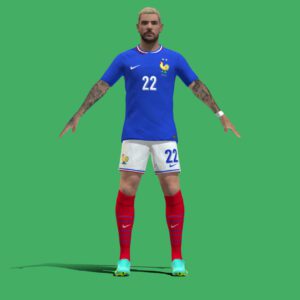 3D Rigged Theo Hernandez France Euro 2024