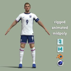 T-Pose Rigged Harry Kane England Euro 2024
