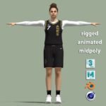 T-Pose Rigged Alysha Clark WNBA