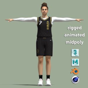 T-Pose Rigged Alysha Clark WNBA