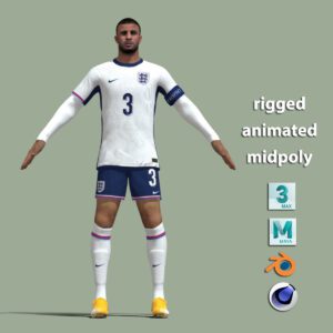 T-Pose Rigged Kyle Walker England Euro 2024
