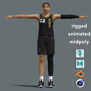 T-Pose Rigged A'ja Wilson WNBA