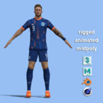 T-Pose Rigged Weghorst Netherlands Euro 2024